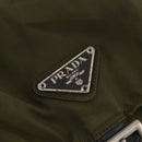 PRADA Backpack Nylon Khaki Silver Auth 174854-20