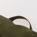 PRADA Backpack Nylon Khaki Silver Auth 174854-14