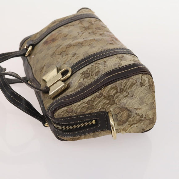 GUCCI GG Supreme GG Crystal Hand Bag PVC 3 Set Beige Auth 174861