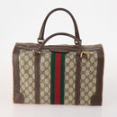 GUCCI GG Supreme GG Crystal Hand Bag PVC 3 Set Beige Auth 174861-2