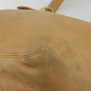 Coach Tote Bag Leather Beige Gold Auth 174865-14