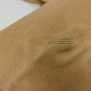 Coach Tote Bag Leather Beige Gold Auth 174865-15