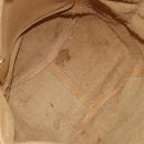 Coach Tote Bag Leather Beige Gold Auth 174865-10