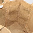 Coach Tote Bag Leather Beige Gold Auth 174865-19