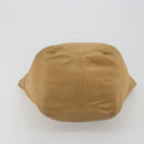 Coach Tote Bag Leather Beige Gold Auth 174865-5