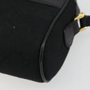 GUCCI GG Canvas Web Sherry Line Shoulder Bag Black Gold Auth 174868A-10
