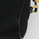 GUCCI GG Canvas Web Sherry Line Shoulder Bag Black Gold Auth 174868A-12
