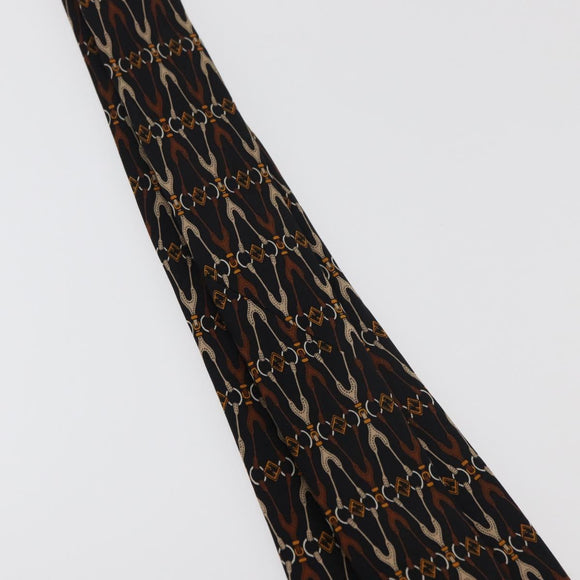 FENDI Necktie Silk Black Auth 174882A