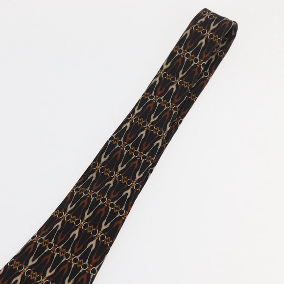 FENDI Necktie Silk Black Auth 174882A
