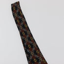 FENDI Necktie Silk Brown Auth 174883A-11