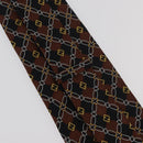 FENDI Necktie Silk Brown Auth 174883A-9