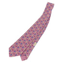 HERMES Necktie Silk Pink Auth 174884A-1