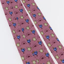 HERMES Necktie Silk Pink Auth 174884A-10