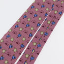 HERMES Necktie Silk Pink Auth 174884A-5