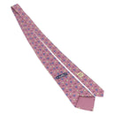 HERMES Necktie Silk Pink Auth 174884A-7