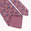 HERMES Necktie Silk Pink Auth 174884A-8