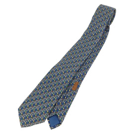HERMES Necktie Silk Blue Auth 174885A