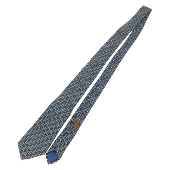 HERMES Necktie Silk Blue Auth 174885A