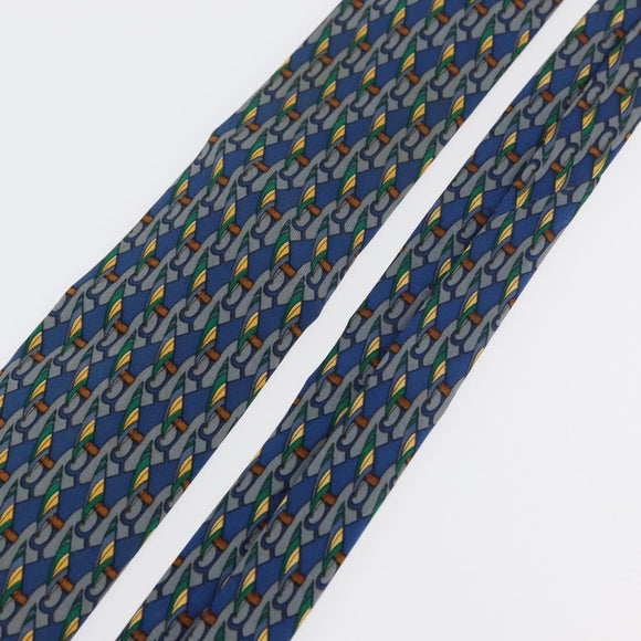 HERMES Necktie Silk Blue Auth 174885A