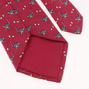 HERMES Necktie Silk Red Auth 174886-10