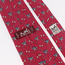 HERMES Necktie Silk Red Auth 174886-11