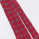 HERMES Necktie Silk Red Auth 174886-13