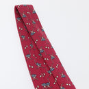 HERMES Necktie Silk Red Auth 174886-14
