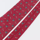 HERMES Necktie Silk Red Auth 174886-4