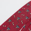 HERMES Necktie Silk Red Auth 174886-8