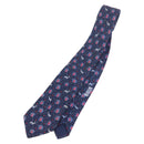 HERMES Necktie Silk Blue Auth 174887-1