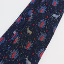 HERMES Necktie Silk Blue Auth 174887-8