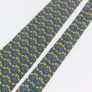 HERMES Necktie Silk Yellow Auth 174888A-4