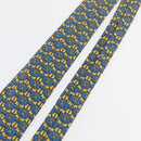 HERMES Necktie Silk Yellow Auth 174888A-5