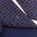 HERMES Necktie Silk Navy Auth 174890A-10