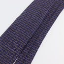 HERMES Necktie Silk Navy Auth 174890A-5