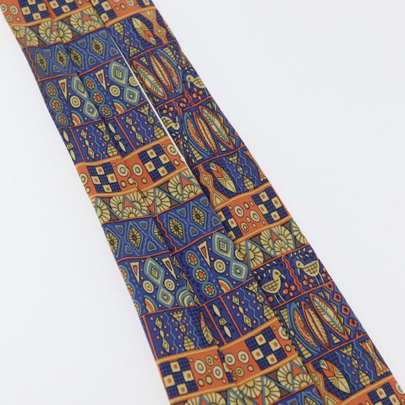 HERMES Necktie Silk Blue Auth 174892