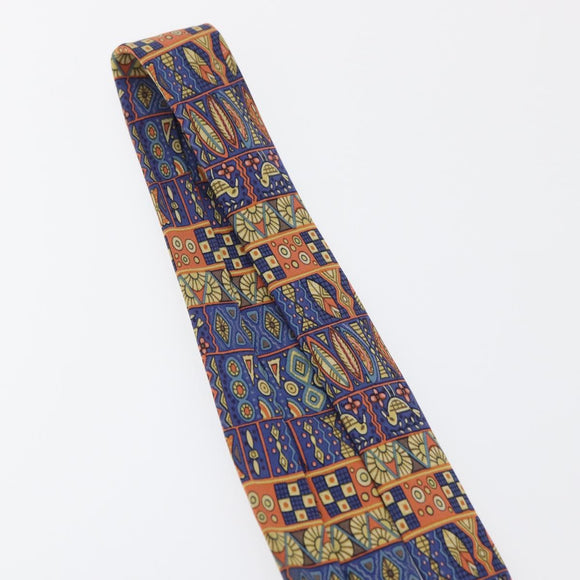 HERMES Necktie Silk Blue Auth 174892