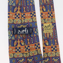 HERMES Necktie Silk Blue Auth 174892-14