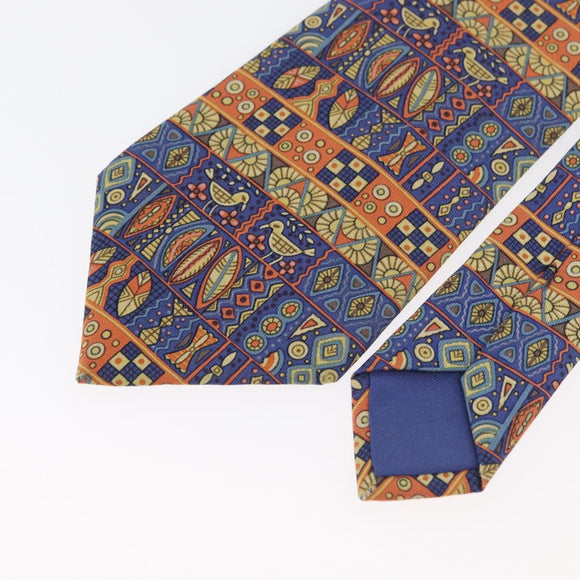 HERMES Necktie Silk Blue Auth 174892