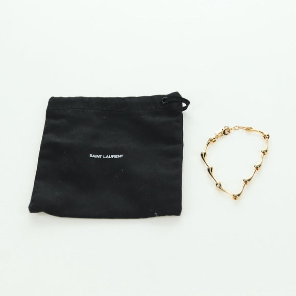 SAINT LAURENT Bracelet metal Gold Auth 174898A