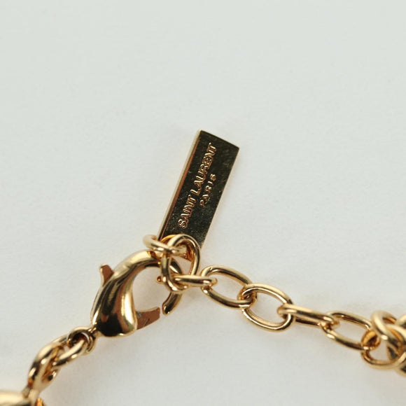 SAINT LAURENT Bracelet metal Gold Auth 174898A
