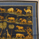 Salvatore Ferragamo Scarf Cotton Blue Auth 174899A-3