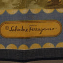 Salvatore Ferragamo Scarf Cotton Blue Auth 174899A-6