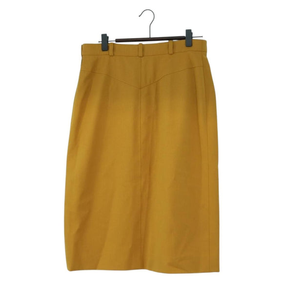 HERMES Skirt Wool Brown Auth 174904A