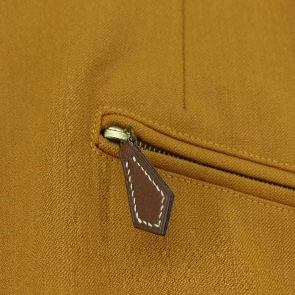 HERMES Skirt Wool Brown Auth 174904A