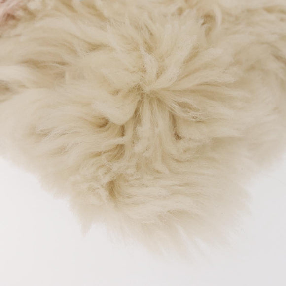 Miu Miu Chain Shoulder Bag Fur Pink Silver Auth 174917V