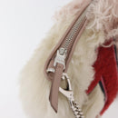 Miu Miu Chain Shoulder Bag Fur Pink Silver Auth 174917V-9