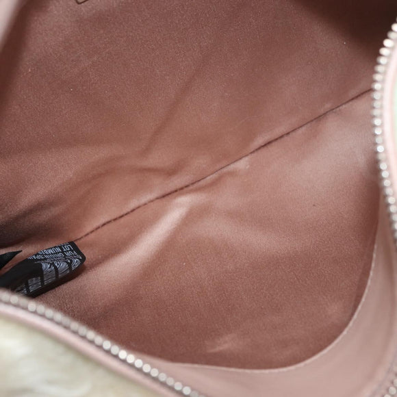 Miu Miu Chain Shoulder Bag Fur Pink Silver Auth 174917V