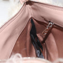 Miu Miu Chain Shoulder Bag Fur Pink Silver Auth 174917V-21