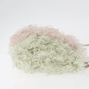 Miu Miu Chain Shoulder Bag Fur Pink Silver Auth 174917V-3